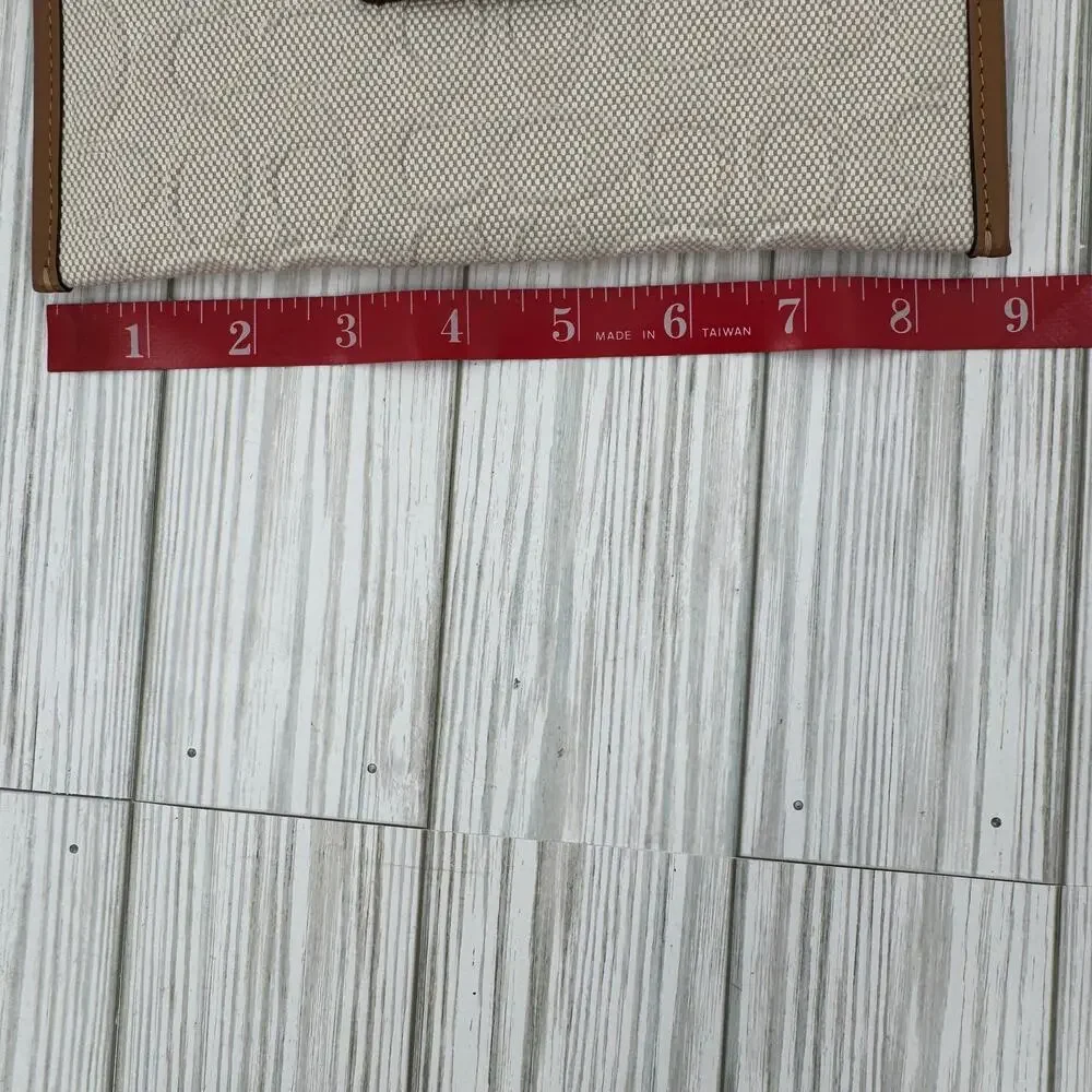 Coach wristlet M1981-89165 signature large canvas leather embossed beige brown